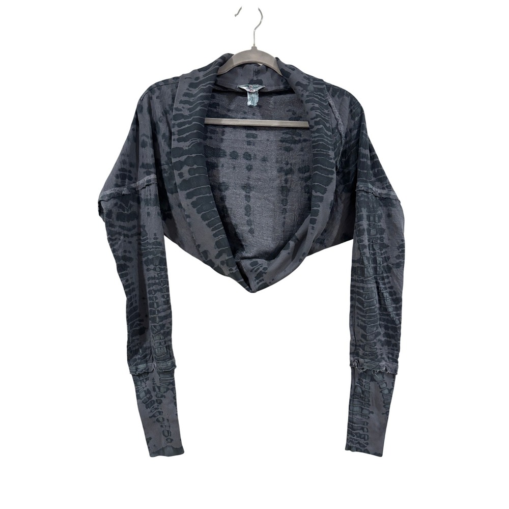 Vintage Hard Tail Forever Wrap Womens XS Gray Tie Dye Bolero Cocoon Shrug NWOT
